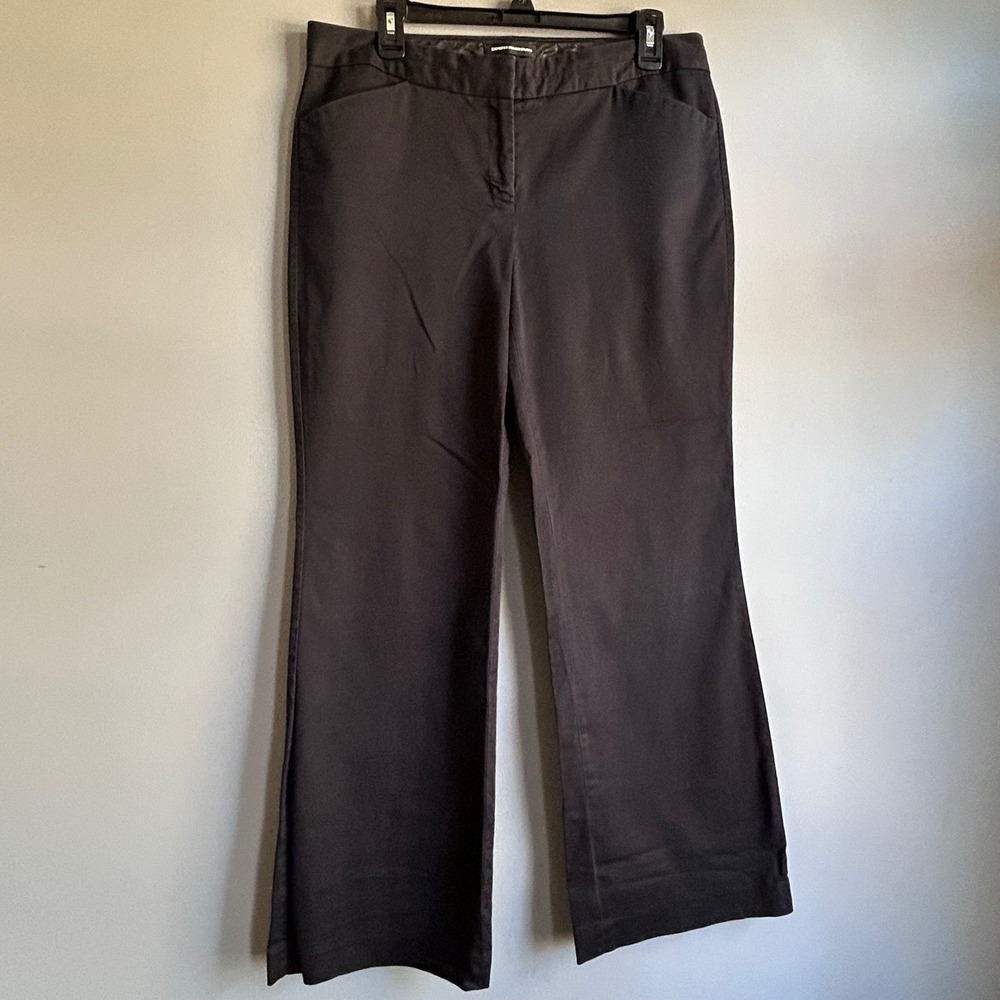 Express Design Studio Editor Black Wide Leg Dress Pants Womens Size 10 Cotton